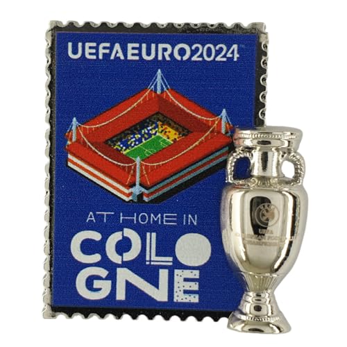 UEFA AMBALLCOM | Miniaturnachbildung Euro 2024 Cups | Anhänger der Gastgeberstadt | 23x31mm | Papierkarte | Geschenk für Fußballfans (Cologne) von UEFA