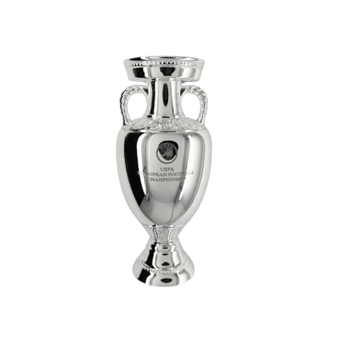 UEFA AmBallCom | Euro 2024 Deutschland Replic Trophäe | Verschiedene Größen | Geschenkverpackung | 3D | Zamak | Geschenk für den Fußballfan (80mm) von UEFA