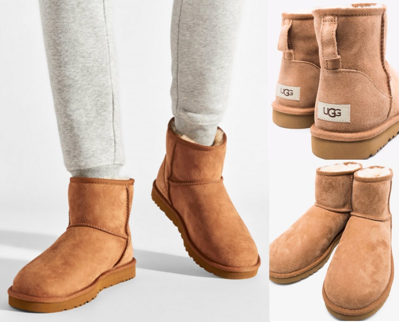 UGG UGG Boots Classic Mini Boot Shearling Chestnut Suede Stiefel Schuhe Sh Sneaker von UGG