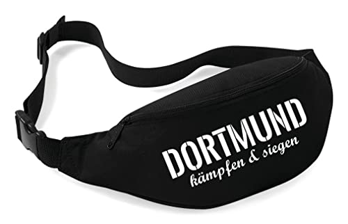 Dortmund kämpfen und Siegen Bauchtasche | Fussball Tasche - Ultras - Supporter Bag - Hüfttasche | Schwarz von UGLYSHIRT