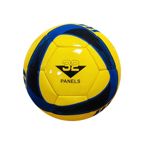 UIKEEYUIS Fußball der Größe 5 mit hervorragender Elastizität für Spiele. Verdickter Fußball, hervorragende Haltbarkeit, Gelb von UIKEEYUIS