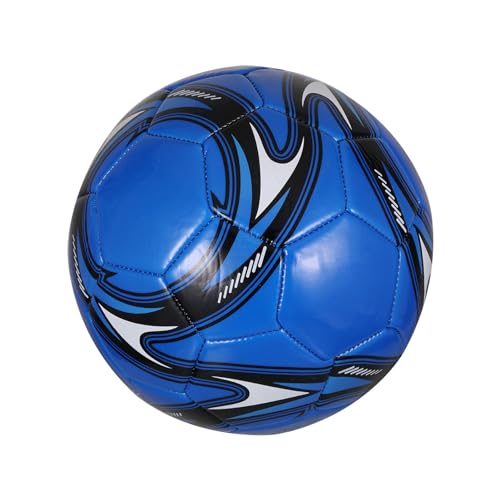 UIKEEYUIS Maschinell genähter Fußball, hervorragende Haltbarkeit und zuverlässige Luftspeicherung für Fußballbegeisterte, Fußbälle im Freien, Blau, Größe 5 von UIKEEYUIS
