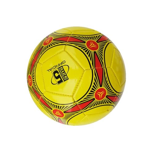 UIKEEYUIS Professioneller Fußball, Größe 5, hervorragende Elastizität für präzise Fußbälle, Trainingsfußball im Freien, Gelb von UIKEEYUIS