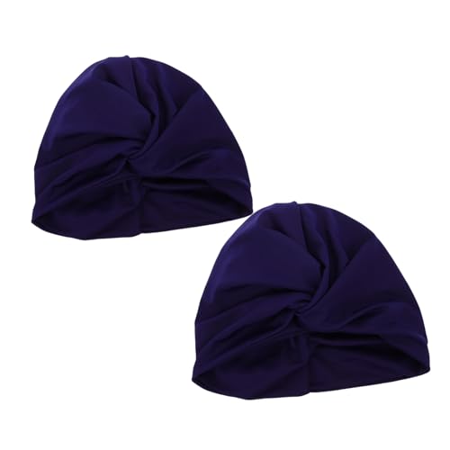 UKCOCO Damen Schwimmhaube Turban Stoff Badekappe rutschfest Ohrenschutz Elastisch für Lange Kurze Haare Schwimmkappe Badehaube Modisch und Funktional von UKCOCO