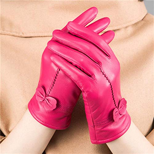 UKKD Damenhandschuhe Kaschmirhandschuhe Halten Warmes Fäustlinge Leder Für Frau Mode Winter Womens Handschuhe von UKKD