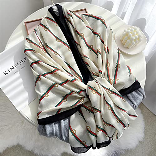 UKKO Schal Winter Damen Schal Mode Plaid Print Baumwolle Hijabs Schals Für Damen Tücher Und Wraps-M117-1,180X90Cm von UKKO