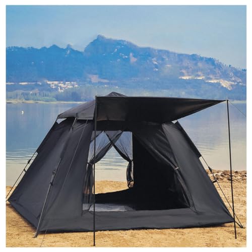 Pop Up Zelt 4 Personen, 5000 mm Wasserdicht,Insektensicher,Sonnensicher Ultraleicht Zelt Ventilationssystem,Wetterfest Zelt für Wandercamping (4 Personen) von ULPYO