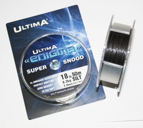 Ultima Unisex-Adult Enigma Spezialist Angelschnur 50m Spule, Schluff Grau, 0.38mm-18.0lb/8.2kg von Ultima