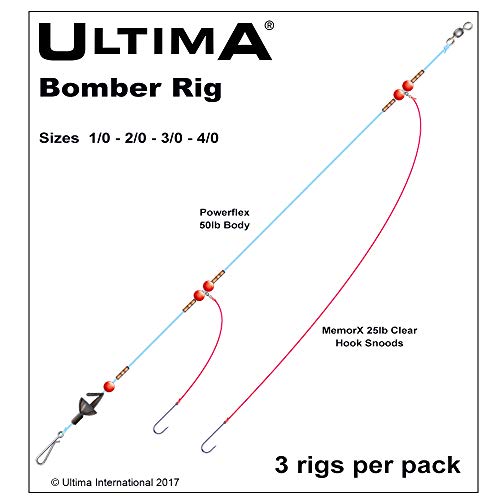 Ultima Unisex-Adult Bomber Rig Sea Fishing, Clear, 1/0 von Ultima