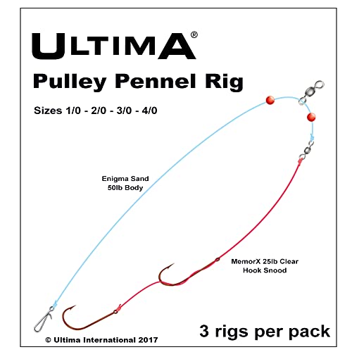 Ultima Unisex-Adult Pulley Pennel Rig Sea Fishing, Clear/Sand, 1/0 von Ultima