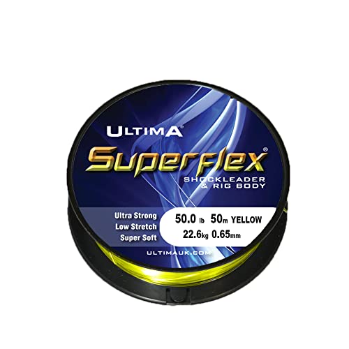 Ultima Superflex Shock Leader, Gelb, 50.0lb/22.6kg von Ultima