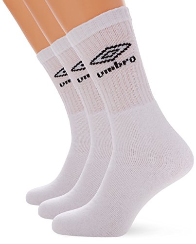 UMBRO Herren 64009U-002 3er Pack Socken, weiß, L von UMBRO