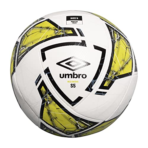 UMBRO Neo Swerve Fußball, Größe 4, Weiß/Schwarz/Limette von UMBRO