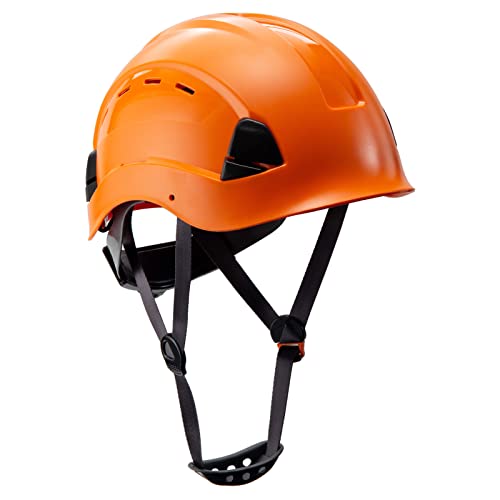 UNINOVA Baustellenhelm EN397, Schutzhelm, Sicherheitshelm, verstellbar, mit Ratsche, Arbeitshelm für den Bau und Klettern, Farbe: Orange von UNINOVA
