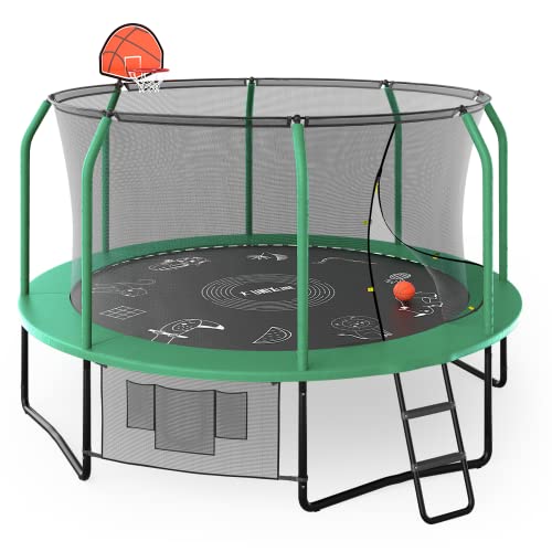 Unix Line Supreme Game Outdoor Trampoline for Children and Adults, Safety Tested (TÜV/GS). Premium Equipment Set Included, Ready-to-Draw Permatron™ (USA) Jumping matt. von UNIXLINE