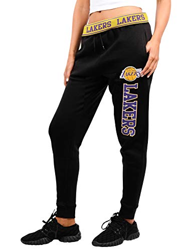 NBA Damen Jogger Pants Active Basic Fleece Sweatpants, Team Logo Dark, Damen, FFL3592F, schwarz, Medium von Ultra Game