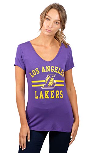 Ultra Game Damen Box Out Varsity Stripe Tee NBA Relaxed Fit Kurzarm Top T-Shirt, Team-Farbe, Large von Ultra Game