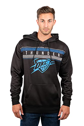 Ultra Game Herren Fleece Hoodie Pullover Sweatshirt Poly Midtown NBA, schwarz, Medium von Ultra Game