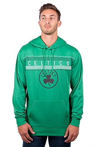 NBA Herren Fleece Hoodie Pullover Sweatshirt Poly Midtown, Herren, Midtown Hoodie,GHM1461F-BC-Small, grün, Small von Ultra Game