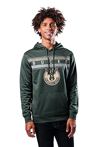 NBA Herren Fleece Hoodie Pullover Sweatshirt Poly Midtown, Herren, Midtown Hoodie,GHM1461F-MB-Medium, grün, Medium von Ultra Game