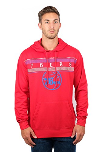 NBA Herren Fleece Hoodie Pullover Sweatshirt Poly Midtown, Herren, Midtown Hoodie,GHM1461F-PH-Small, rot, Small von Ultra Game