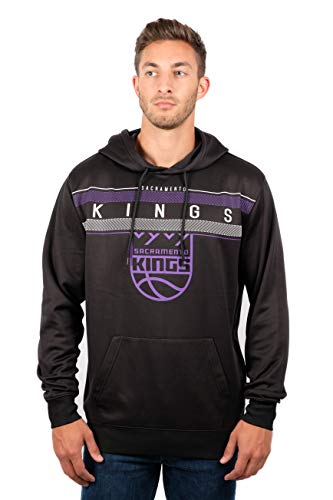 NBA Herren Fleece Hoodie Pullover Sweatshirt Poly Midtown, Herren, Midtown Hoodie,GHM1461F-SK-XLarge, schwarz, X-Large von Ultra Game