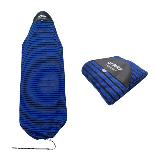 UPSURF Surfnoard Sockenabdeckung, Langboard-Socken, leichte Schutztasche für Ihr Surfbrett, 1,82 m (Schwarz + Blau, 1,8 m) von UP SURF