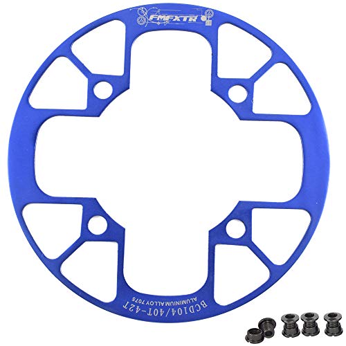 UPANBIKE Fahrrad Kettenblatt Schutz für Mountainbikes 104 BCD Aluminiumlegierung Kettenblattschutz für (32~34T,Blau) von UPANBIKE