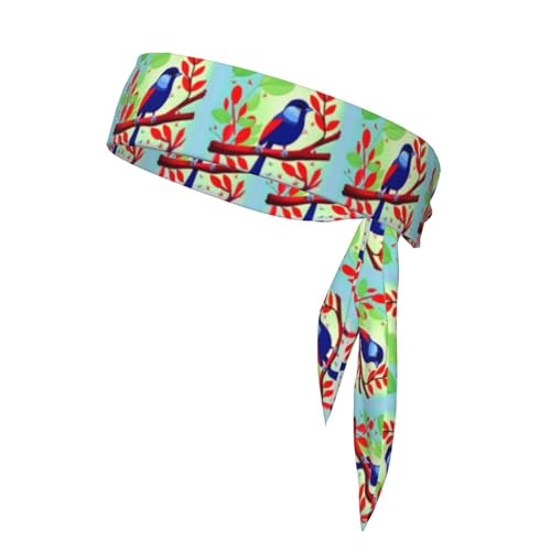 Red Leaf Bird Unisex-Stirnband, verstellbar, wendbar, für Outdoor-Sportarten, Freizeit, Yoga, Yoga von UPIKIT