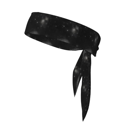 Schwarz-Weiß-Galaxie-Haarband, verstellbar, wendbar, für Outdoor-Sport, Freizeit, Yoga, Unisex von UPIKIT