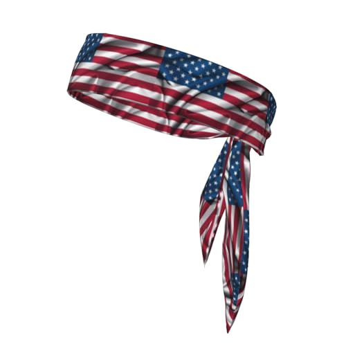 Verstellbares Kopfband mit amerikanischer Flagge, wendbar, für Outdoor-Sport, Freizeit, Yoga, Unisex von UPIKIT