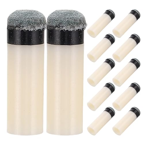 UPKOCH 12 Stück Billardqueue-Spitzen: 11 mm Präzisions-Slip-On-Pool-Stick-Spitzen – Billardqueue-Topper-Zubehör für Snooker-Pool-Reparatur-Ersatzspiele von UPKOCH
