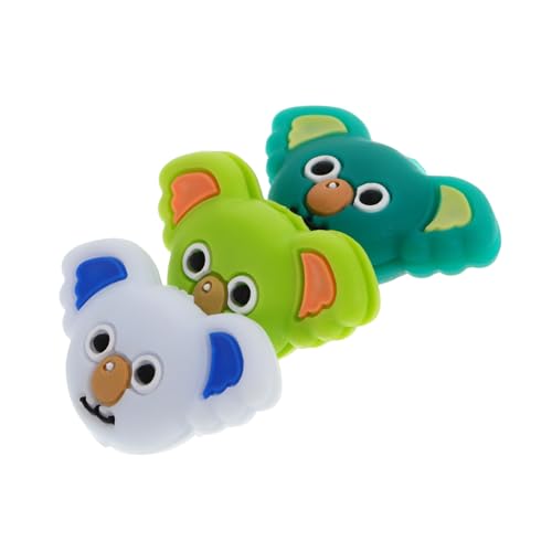 UPKOCH 3 Stück Cartoon Schläger Stoßdämpfer Silikon Schläger Ersatz Silikon Schlägerdämpfer Tier Vibrationsdämpfer Cartoon Tier Dämpfer Tennisschläger Dämpfer von UPKOCH