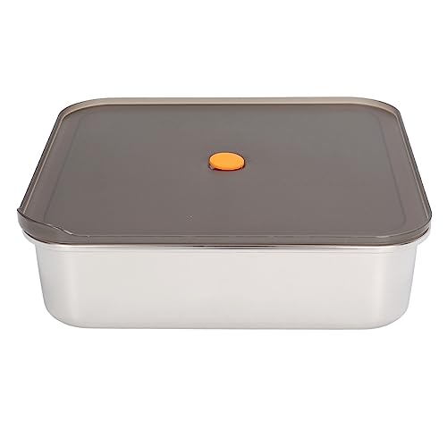 UPQRSG Großer Lebensmittelbehälter aus Edelstahl, Wiederverwendbare Bento Box Zur Aufbewahrung von Lebensmitteln, Auslaufsichere Lunchbox für Salat, Sandwich, Snack, Stapelbarer(3700 ml) von UPQRSG