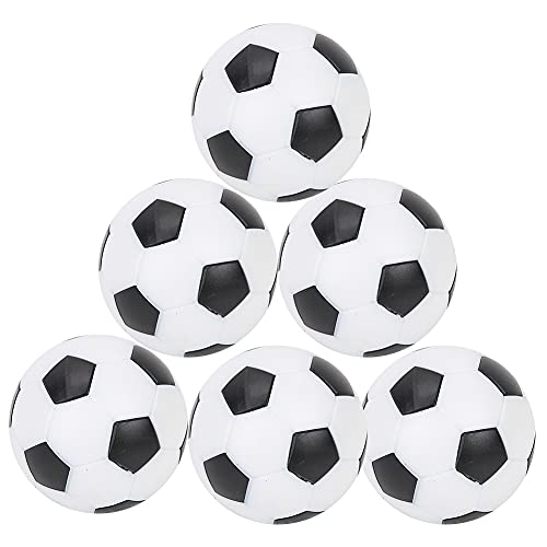 UPQRSG Tischfußball Tischfußball Ersatzbälle, 1,26 Zoll Offizieller Tischfußball Tischspielball, Schwarz Weißer Kunststoff Fußball für Heim und Freizeitraum Kickertisch(6PCS) von UPQRSG