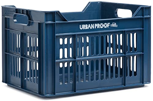 Urban Proof Recycled Bicycle Crate (Panier RECYCLÉ) 30L Dark Blue Zweirad Krate (Recycle), Schwarz, one Size von Urban Proof