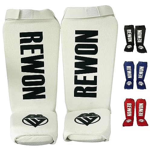 Rewon Gear Shin Instep cotton for Kickboxing Training, Muay Thai and Training Pads, Cotton Shin Instep Foam Protection, Leg Foot Protector for Martial von URBANSBEE