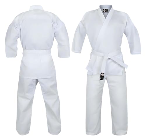 URBANSBEE Karate-Uniform für Kinder und Erwachsene. Leichte Karate-Gi-Kampfsportuniform für Schüler ohne Gürtel von URBANSBEE