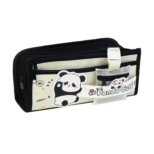 URFEDA Panda Federmäppchen Tragbare Federmäppchen Mehrschichtige Pandas Federtasche Große Kapazität Pen Case Tasche mit Fächern Stifte Etui Teenager Pencil Case Mäppchen für die Schule Schreibwaren von URFEDA