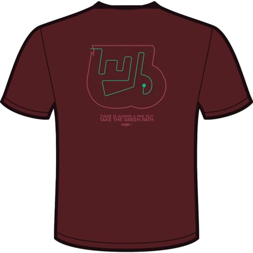 Maze T-Shirt - Burgunderrot - S von URGE