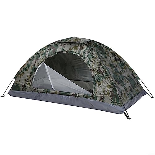 URPIZY Campingzelt Camping Kuppelzelt Wasserdicht Camouflage UV-Schutz 2 Personen Zelt mit Tragetasche Sonnenschutz Zelt von URPIZY
