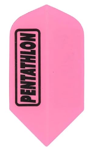 US Darts Pentathlon Dart-Flights, Pink, einfarbig, schmal, 100 Mikron, 3 Sets (9 Flights) von US Darts