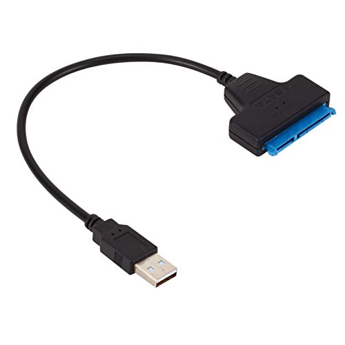 USIRIY Konverter USB2.0 zu SATA 22-poliger (7-poliger + 15-poliger) Hard Disk Drive SSD Adapter Konverterkabel für Laptop, HDTV, 2,5 inch HDD/SSD von USIRIY