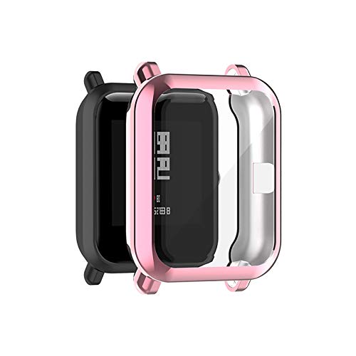 USIRIY Schutzhülle für Amazfit GTS 2 Mini, TPU Weiche Silikon Hülle Stoßfeste Abdeckung Anti Scratch Schutzhülle für Huami Amazfit GTS 2 Mini Smartwatch (Pink) von USIRIY