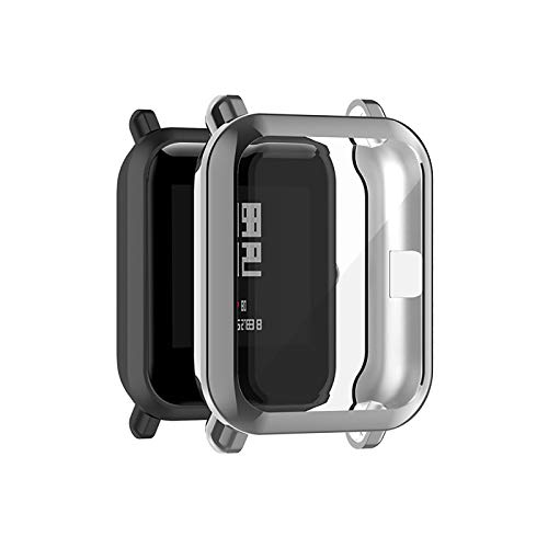 USIRIY Schutzhülle für Amazfit GTS 2 Mini, TPU Weiche Silikon Hülle Stoßfeste Abdeckung Anti Scratch Schutzhülle für Huami Amazfit GTS 2 Mini Smartwatch (Silber) von USIRIY