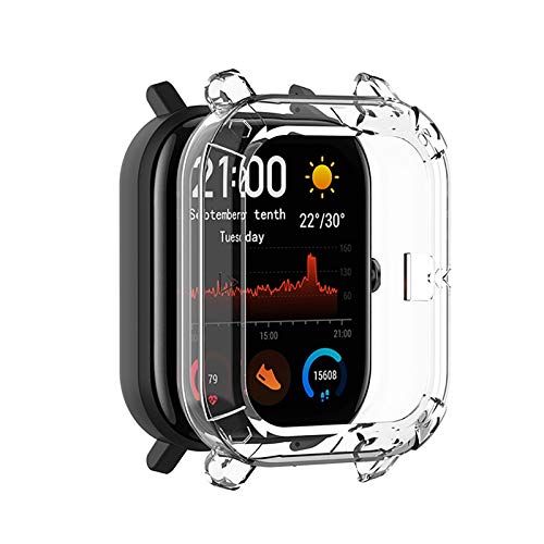 USIRIY Schutzhülle für Amazfit GTS 2 Mini, Weiche Silikon Hülle Stoßfeste Abdeckung Anti Scratch Schutzhülle für Huami Amazfit GTS 2 Mini Smartwatch (Klar) von USIRIY