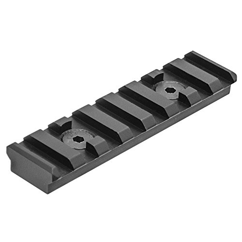 UTG Unisex – Erwachsene PRO M-LOK 8-Slot Picatinny Rail Section, Black Schiene, schwarz, 8,67 cm von UTG Pro