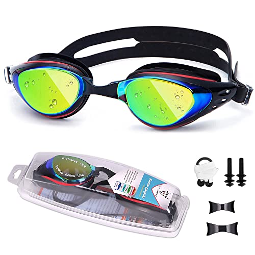 UTOBEST Kurzsichtig Schwimmbrille (-1.5 bis -6) Anti Fog Kurzsichtige Schwimmbrille 100% UV-Schutz Triathlon-Schwimmbrille Für Erwachsene Männer Frauen Junior(-2) von UTOBEST