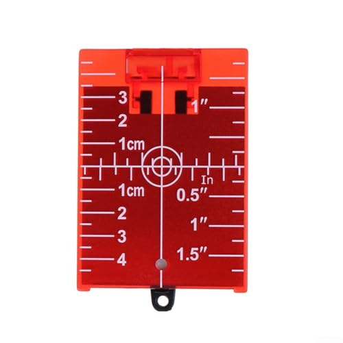 Einfach zu bedienende magnetische Zielkartenplatte für Laser-Wasserwaagen, 11 x 5 x 7 4 cm, Rot von UTTASU