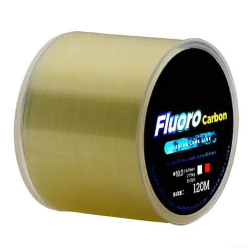 Premium Fluorocarbon Angelköderschnur, Kohlefaser-Vorfach, 120 m (2,5 gelb) von UTTASU